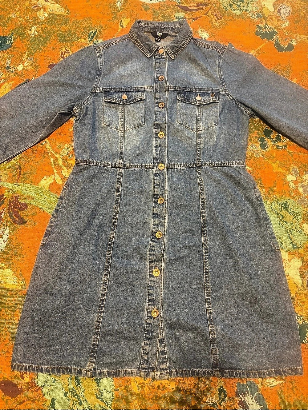 Frye Women's Denim Mini Dress Blue Size Medium